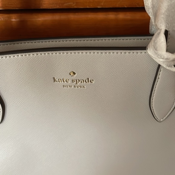Brand new with tags, Kate Spade Saffiano leather bag in platinum gray. - Picture 2 of 7